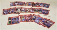 Stack  of baseball cards.