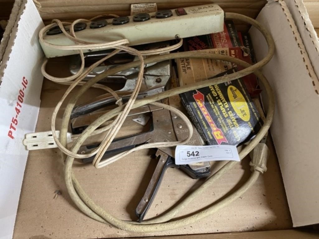 Surge Protector with Staple Guns