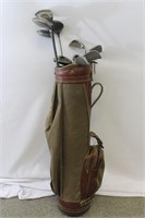 Vintage Golf Clubs & Bag