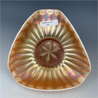 Dugan Peach Opal Stippled Flower Bowl