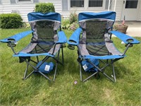 Pair of folding outdoor chairs