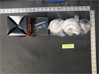 Cal Ripken Jr Baseballs in Plastic and Stand