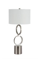 2 Lamps Brushed Nickel Circle Bases