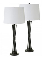 2 Black Iron Lamps