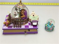 Disney water globe collectibles. Damaged. See