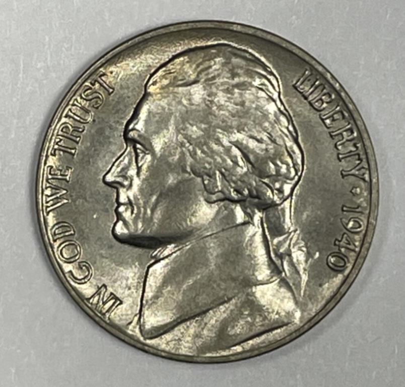 1940 Jefferson Nickel Brilliant Uncirculated BU