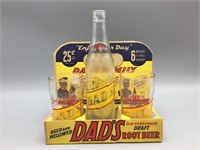 Dad's Root Beer bottle glasses cardboard carrier
