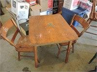 Solid wood children's table & chairs
