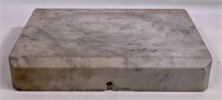 White marble base, 11" x 8" x 2" thick (hole in