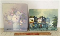SIGNED OIL ON BOARD PAINTINGS
