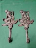 Cast Iron Mermaid Coat Hooks