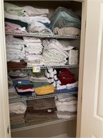 Closet contents - towels, sheets