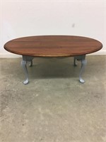 Queen Anne Coffee Table with Grey Painted Base