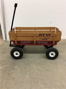 Incredible Radio Flyer Red Wagon with Wood Sides