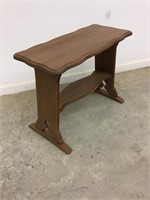Rectangular Wood Side Table Refinished 12.25W x