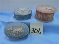 (3) Incolay Powder Dishes