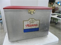 Hamm's Cooler w/ Red Cushion Top