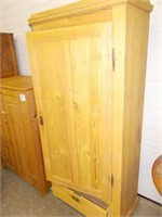 Pine Storage Cabinet, 4 Tiers w/Lower Storage,