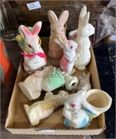 9 Paper Mache Easter Rabbits