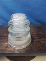 Vintage clear glass insulator