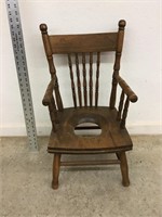 Vintage Children’s Wood Potty Training Chair