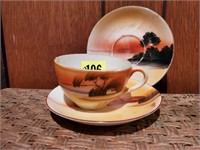 Japanese cup, saucers (2)