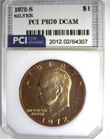 1972-S Silver Ike PR70 DCAM LISTS $450