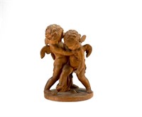 FRENCH 19th C TERRA COTTA  FIGURAL GROUP