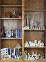 6 Shelves-Books, Cherished Teddies Figurines...