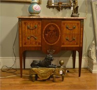 PAIR OF FRENCH MARBLE TOP COMMODES