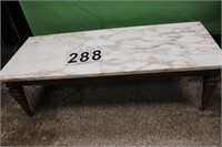 Marble Top Coffee Table 14.75"T X 48"L X 20"W