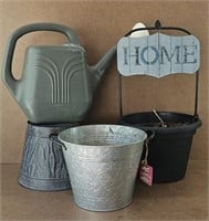 3pc Flower Pots & Watering Can