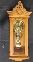 D & A Wall Clock w/ Pendulum & Key