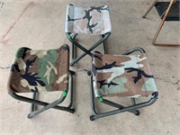 Folding camo stools