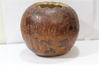 A Carved Gourd Jar