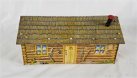 Vintage Marx Tin Litho Log Cabin