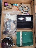 Handcuffs, small canister, miscellaneous case