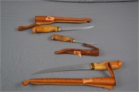 36: (3) Filet Knives