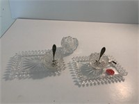 Salt dips and trays glass