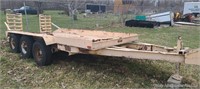 Three axle heavy-duty equipment trailer.