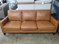 Lillian August - Brown Leather Designer Sofa