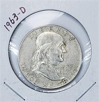 1963-D Silver Franklin Half Dollar