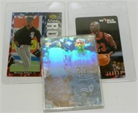 3 Michael Jordan Cards - 2 Trading, 1 Unused