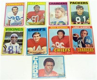 9 NFL Trading Cards from 1971 & 1972 - Alworth,