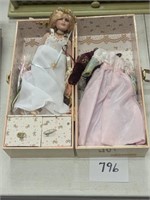 Porcelain Doll and Accessories