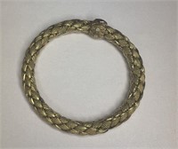 18k Yellow Gold Flexible Bangle Bracelet