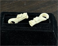 Carved Bone Dragon Clasps KJC