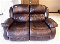 RECLINING LEATHER LOVE SEAT