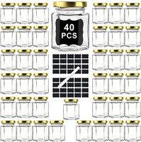 READ 40 Pack Small Glass Honey Jars with Lids