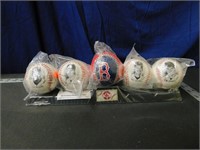 Lot of Red Sox Baseballs on Stand